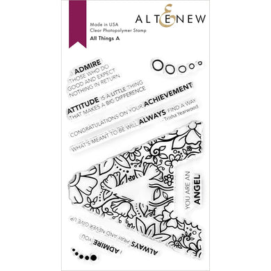 Altenew - Clear Stamp Set -  All Things A - Design Creative Bling