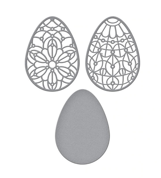 Spellbinders-Expressions of Spring Collection-Forever Spring Eggs Etched Dies