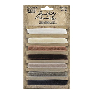 Tim Holtz-Idea-ology- Velvet Trims Neutral - Design Creative Bling