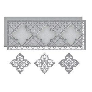 Spellbinders-Moroccan Kaleidoscope Slimline - Design Creative Bling
