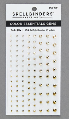 Spellbinders-Color Essentials Gems- Gold Mix - Design Creative Bling