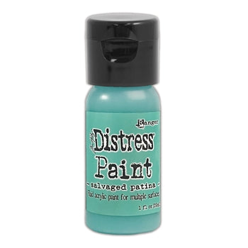 Tim Holtz Distress® Flip Top Paint Salvaged Patina 1oz ( April 2021 New Color) - Design Creative Bling