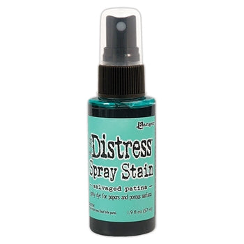 Tim Holtz Distress® Spray Stain Salvaged Patina 2oz (April 2021 New Color) - Design Creative Bling