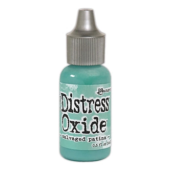 Tim Holtz Distress® Oxide® Ink Pad Re-Inker Salvaged Patina  0.5oz  ( April 2021 New Color) - Design Creative Bling
