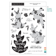 Load image into Gallery viewer, Concord &amp; 9th - Clear stamp set - Triple Step Autumn Leaf
