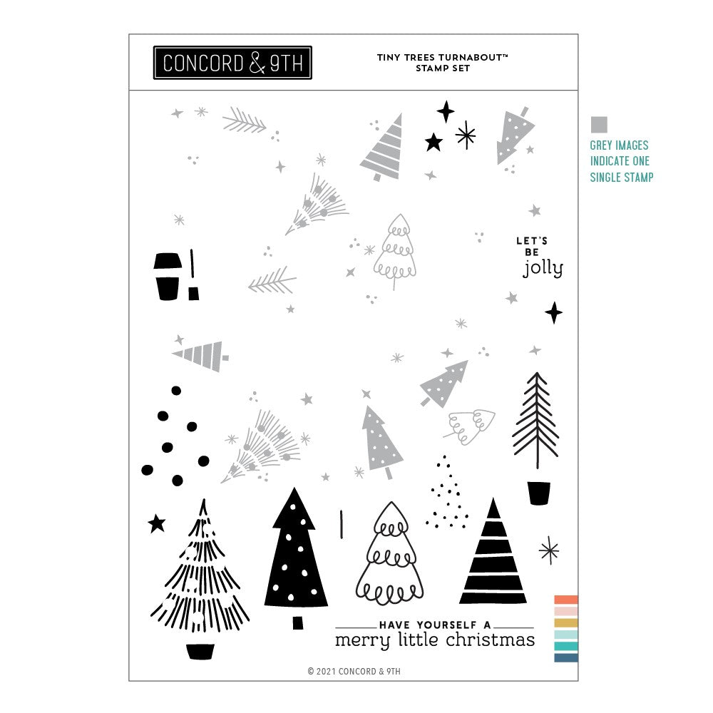 Concord & 9th - Clear stamp set - Tiny Trees Turnabout