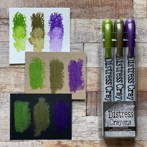 Ranger Ink - Tim Holtz - Distress Mica Crayons Halloween PEARL SET 2 - Design Creative Bling