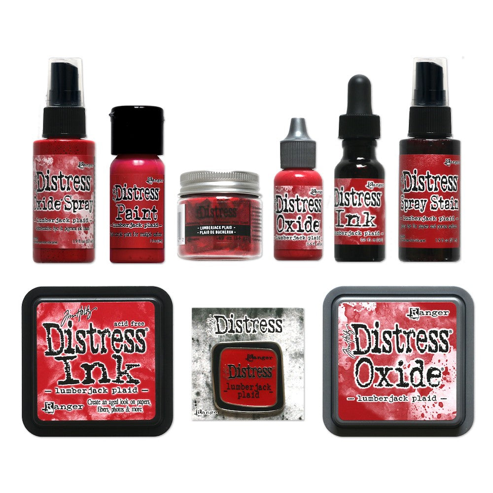 Tim Holtz Distress: Lumberjack Plaid bundle with pin (Nov2022 New Color) in stock