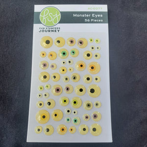 Fun Stampers Journey-Monster eyes- 56 pieces - Design Creative Bling
