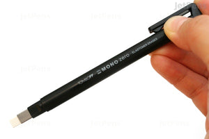 Tombow Mono - 57306 Zero Eraser -  Black Rectangle -  Holder With Eraser -  2.5 x 5 mm Tip - Design Creative Bling