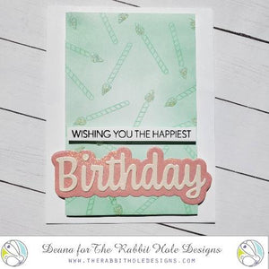 The Rabbit Hole Designs - Birthday - Scripty Word with Shadow Layer Die Set - Design Creative Bling