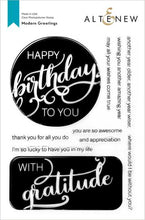 Load image into Gallery viewer, Altenew - Clear Stamp Set - Modern Greetings - Design Creative Bling
