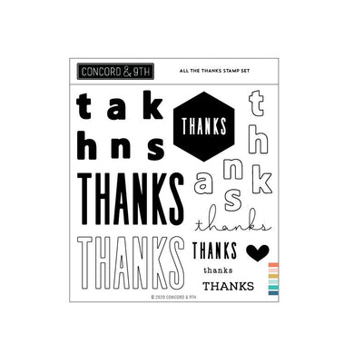 Concord and 9th - Clear Acrylic Stamps - All The Thanks - Design Creative Bling