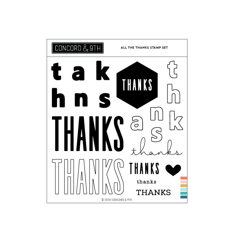 Concord and 9th - Clear Acrylic Stamps - All The Thanks
