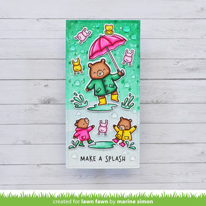 Lawn Fawn - Clear photopolymer Stamps - Beary Rainy Day