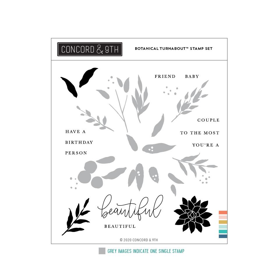 Concord and 9th - Clear Photopolymer Stamps - Botanical Turnabout - Design Creative Bling