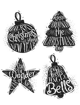 Tim Holtz-Stampers Anonymous-Red Rubber Stamp Set-CMS314-Carved Christmas 2 - Design Creative Bling