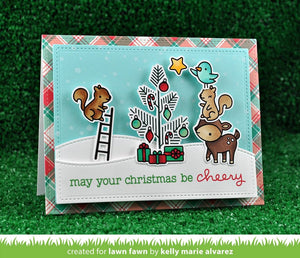 Lawn Fawn - Clear Acrylic Stamps - Cheery Christmas
