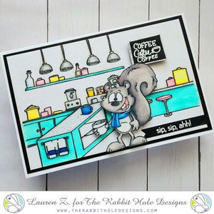 The Rabbit Hole Designs - Clarence Coffee Stamp Set