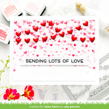 Load image into Gallery viewer, Lawn Fawn - falling hearts stencils - lawn cuts
