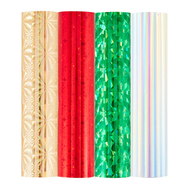 Spellbinders-Glimmer Hot Foil 4 Rolls - Shimmering Holiday Variety Pack - Design Creative Bling