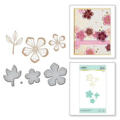 Spellbinders-Hot Foil Plate-Glimmer Plate-Glimmering Layered Flowers - Design Creative Bling