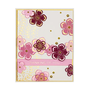 Spellbinders-Hot Foil Plate-Glimmer Plate-Glimmering Layered Flowers - Design Creative Bling