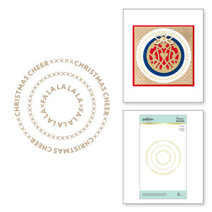 Spellbinders-Christmas Essential Glimmer Circles Hot Foil Plates-Hot foil plate