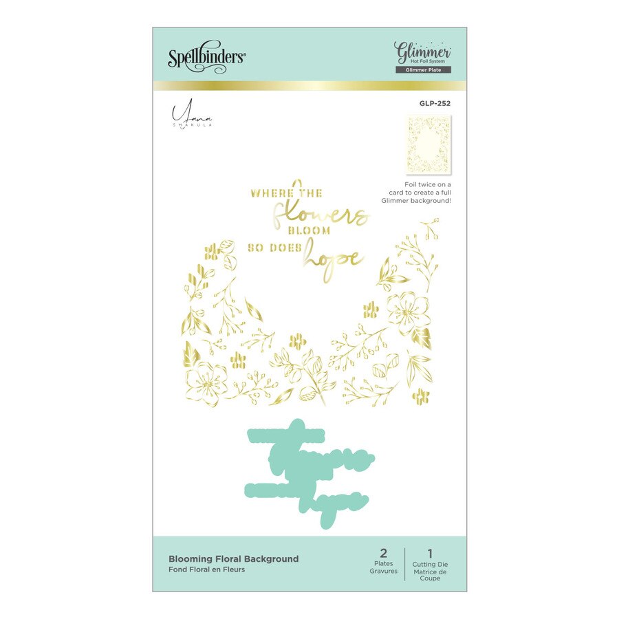 Spellbinders-Hot Foil Plate-Glimmer Plate-Blooming Floral Backgrounds