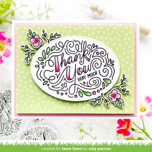 Lawn Fawn - giant thank you messages - clear stamp set - Design Creative Bling