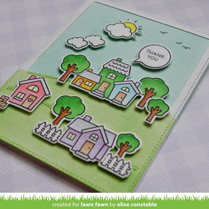Lawn Fawn - Clear Acrylic Stamps - Happy Village - Design Creative Bling