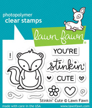 Cargar imagen en el visor de la galería, Lawn Fawn - Clear  Stamps - 2 x 3-Stinkin&#39; Cute
