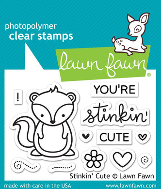 Lawn Fawn - Clear  Stamps - 2 x 3-Stinkin' Cute - Design Creative Bling