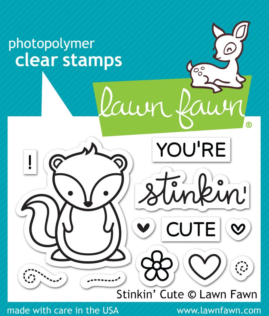 Lawn Fawn - Clear  Stamps - 2 x 3-Stinkin' Cute