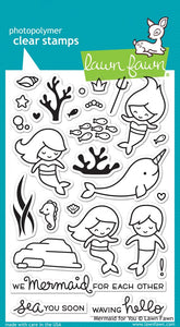 Lawn Fawn - Clear Photopolymer Stamps - Mermaid For You