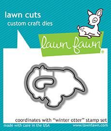 Lawn Fawn - Clear  Stamps - 2 x 3-Winter Otter - Design Creative Bling