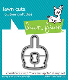 Lawn Fawn - Clear  Stamps - 2 x 3-Caramel Apple - Design Creative Bling