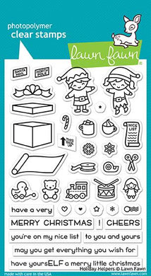 Lawn fawn- Holiday Helpers -Clear Stamp Set - Design Creative Bling
