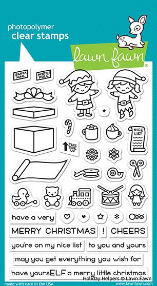 Lawn fawn- Holiday Helpers -Clear Stamp Set