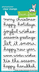 Lawn Fawn - Winter Scripty Sentiments - clear stamp set