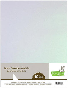 Lawn Fawn - 8.5 x 11 pearlescent Vellum - 10 Pack - Design Creative Bling