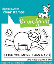 Charger l&#39;image dans la galerie, Lawn Fawn - I Like Naps - clear stamp set
