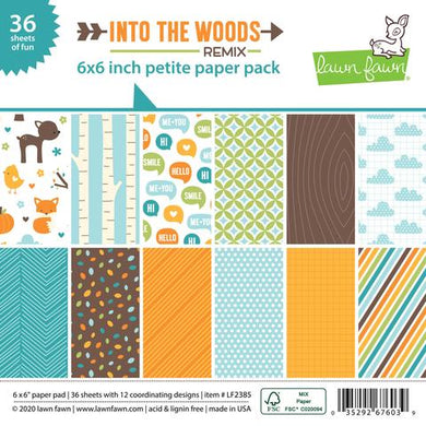 Lawn Fawn-Into The Woods Remix Petite Paper Pack 6 x 6 - Design Creative Bling