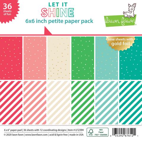 Lawn Fawn-Let it shine Petite Paper Pack 6 x 6 - Design Creative Bling