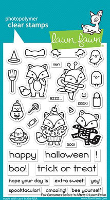 Lawn Fawn-Clear Stamp-Fox Costumes Before 'n Afters - Design Creative Bling