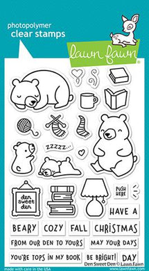 Lawn Fawn-Clear Stamps-Den Sweet Den - Design Creative Bling