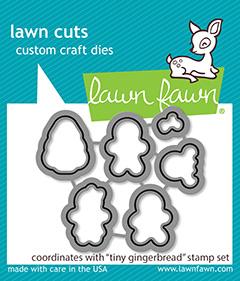 Lawn Fawn-Lawn Cuts-Dies-Tiny Gingerbread - Design Creative Bling