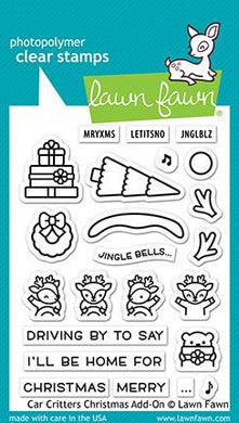 Lawn Fawn-Clear Stamps-Car Critters Christmas Add-on - Design Creative Bling