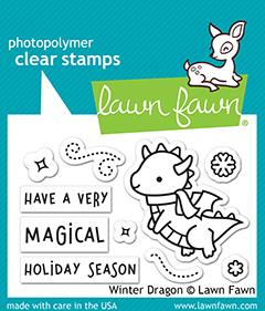 Lawn Fawn-Clear Stamps-Winter Dragon - Design Creative Bling
