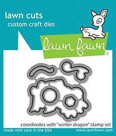 Lawn Fawn-Lawn Cuts-Dies-Winter Dragon - Design Creative Bling